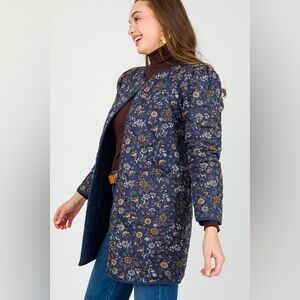 015 Current Air Floral Quilted Trench Coat